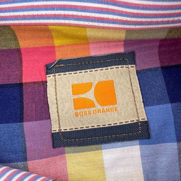 Boss Orange Mens Striped Button-Down Long Sleeve Shirt 1769 - Picture 3 of 8